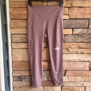 North Face mauve pink Flash Dry 7/8 tights leggings Women’s Large NWT
